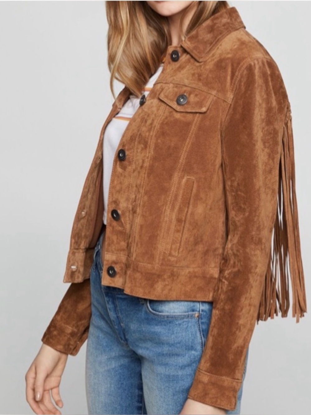 BCBGeneration Suede Fringe Jacket - Picture 3 of 8